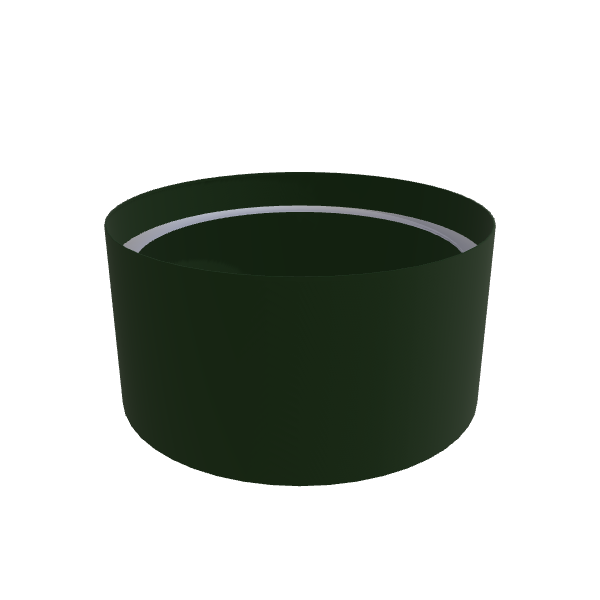 Matte Sage Green Aluminum Circular Planter, 36"D × 18"H