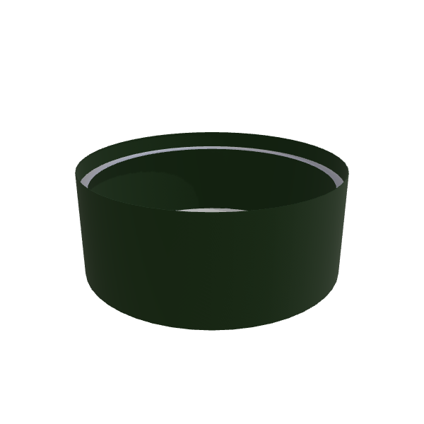 Matte Sage Green Aluminum Circular Planter, 60"D × 24"H