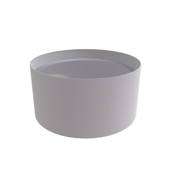 Matte White Aluminum Circular Planter, 36"D × 18"H