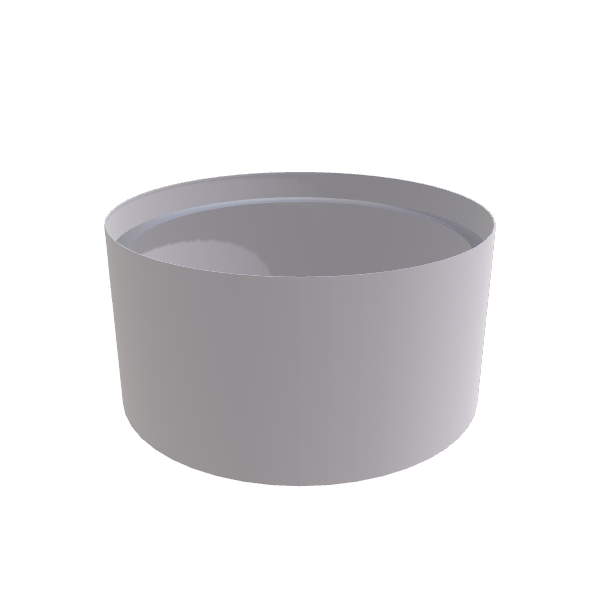 Matte White Aluminum Circular Planter, 48"D × 24"H
