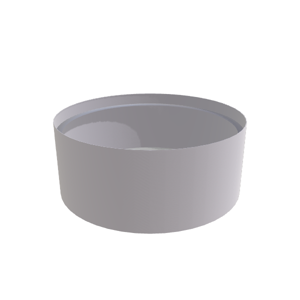Matte White Aluminum Circular Planter, 60"D × 24"H
